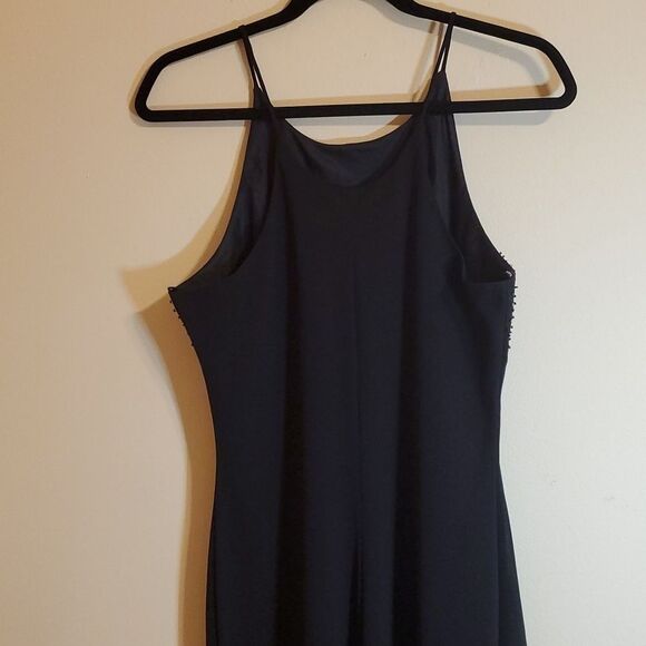 Cachet black embellished spaghetti strap maxi dress gown size 10 - Picture 4 of 8